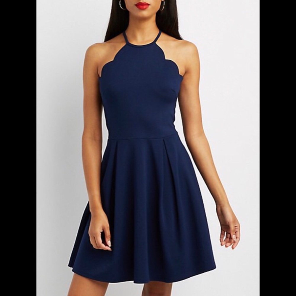 Scallop Skater Dress